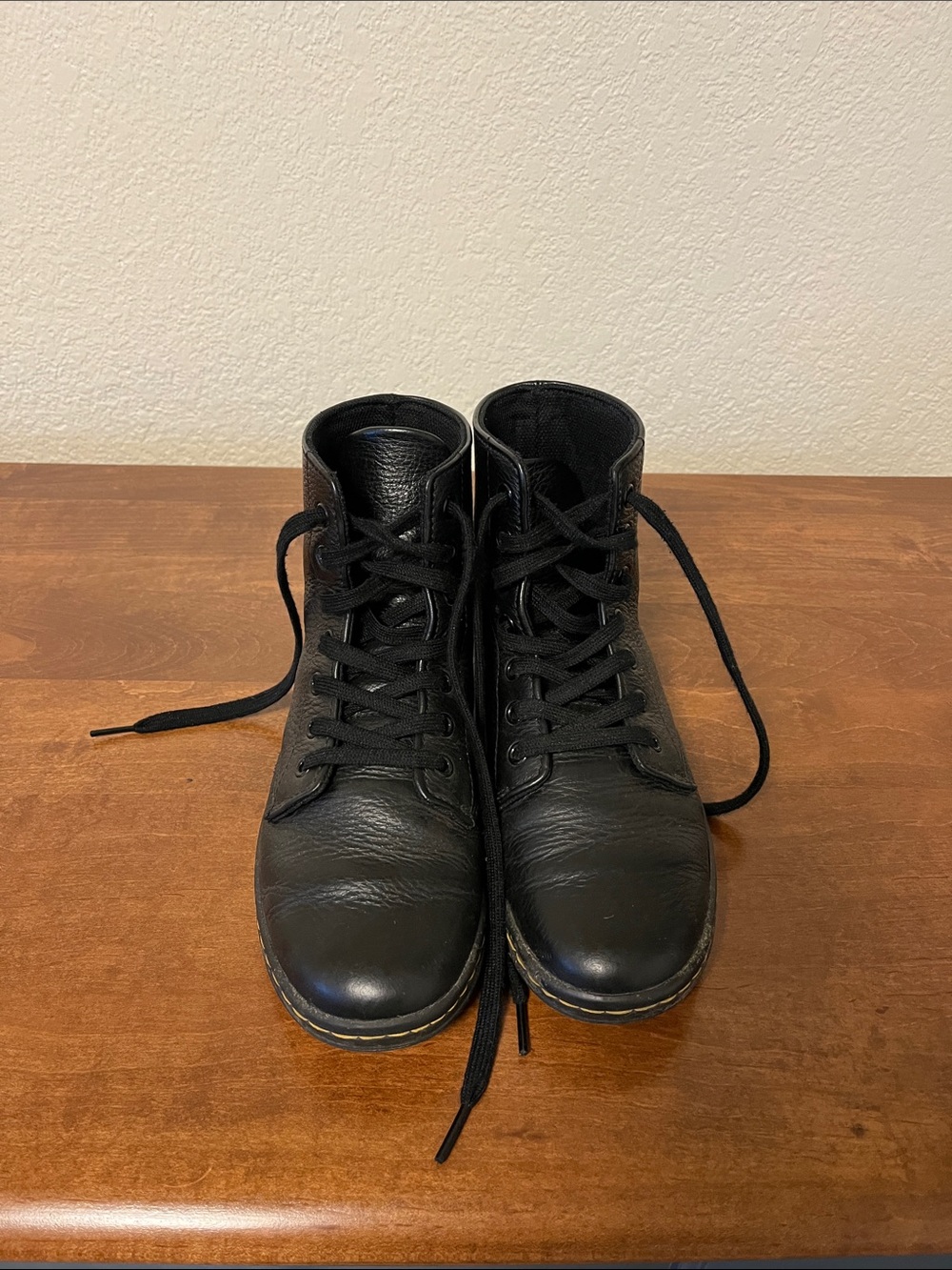 Dr. Martens Black Leather Lace-Up Ankle Boots